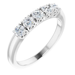 platinum 1/2 ctw diamond anniversary band