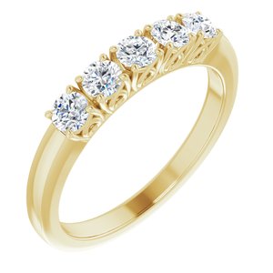 14k yellow 1/2 ctw diamond anniversary band