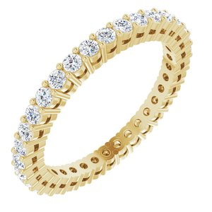 14k yellow 5/8 ctw diamond anniversary band size 5.5