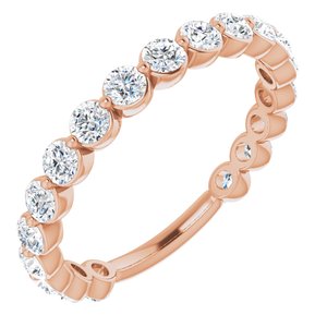 14k rose 1 1/6 ctw diamond anniversary band