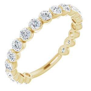 14k yellow 1 1/6 ctw diamond anniversary band