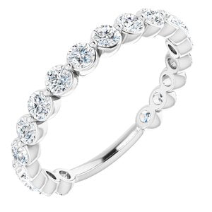 14k white 1 1/6 ctw diamond anniversary band