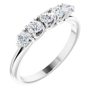 platinum 1/2 ctw diamond anniversary band