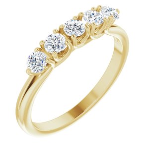 14k yellow 1/2 ctw diamond anniversary band