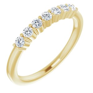 14k yellow 1/3 ctw diamond anniversary band