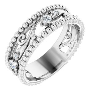 platinum 1/5 ctw diamond anniversary band