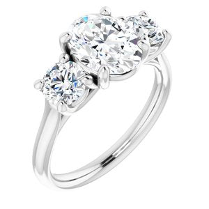 platinum 9x7 mm oval forever  moissanite engagement ring  