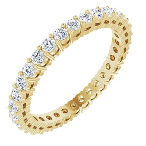 14k yellow 3/8 ctw diamond anniversary band size 7.5