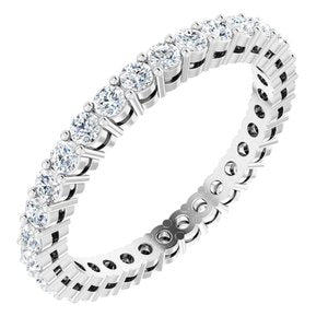 14k white 1 ctw diamond eternity band size 7.5