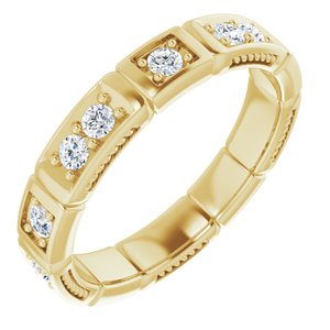 14k yellow 1/2 ctw diamond eternity band size 6