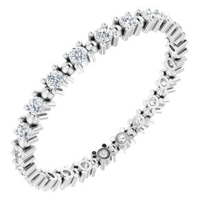 platinum 3/8 ctw diamond eternity band