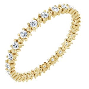 14k yellow 3/8 ctw diamond eternity band