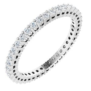 platinum 5/8 ctw diamond eternity band size 5.5