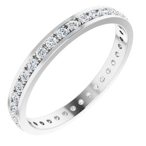 platinum 1/2 ctw diamond eternity band size 8