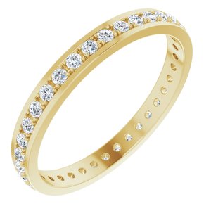 14k yellow 1/2 ctw diamond eternity band size 8