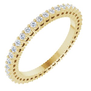 14k yellow 3/8 ctw diamond anniversary band size 4.5