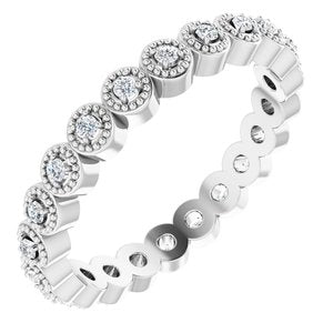 platinum 1/5 ctw diamond eternity band size 5.5