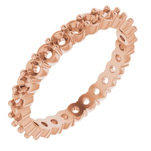 14k rose eternity band mounting size 5