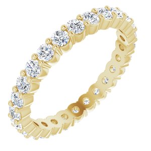 14k yellow 7/8 ctw diamond eternity band size 7