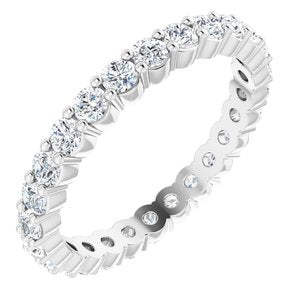 14k white 7/8 ctw diamond eternity band size 5.5