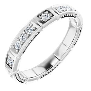 platinum 3/8 ctw diamond eternity band size 6