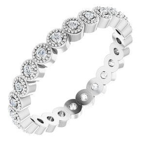 platinum 1/5 ctw diamond eternity band size 7