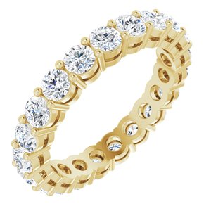 14k yellow 3/8 ctw diamond anniversary band size 7