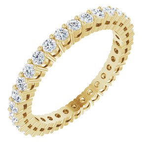 14k yellow 3/8 ctw diamond anniversary band size 4.5