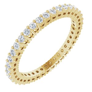 14k yellow 3/8 ctw diamond anniversary band size 5.5