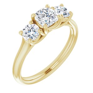 14k yellow 5 mm cushion forever  moissanite engagement ring  