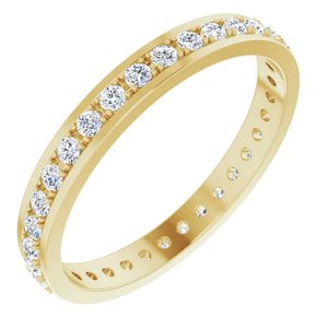 14k yellow 1/2 ctw diamond eternity band size 6.5