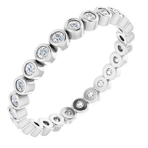 platinum 3/8 ctw diamond eternity band size 7.5