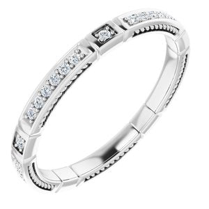 14k white 1/5 ctw diamond eternity band size 5