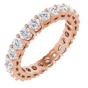 14k rose 1 3/8 ctw diamond eternity band size 4.5