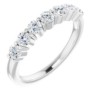 14k white 3/4 ctw diamond anniversary band