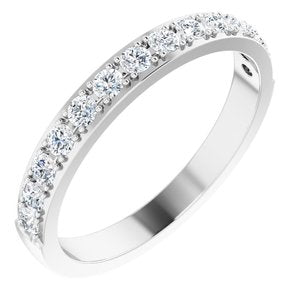 14k white 3/8 ctw diamond anniversary band