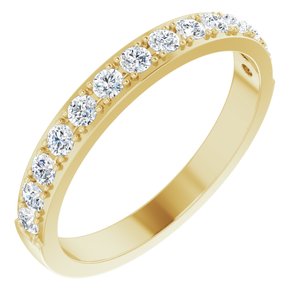 14k yellow 3/8 ctw diamond anniversary band