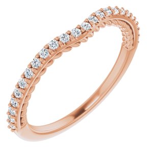 14k rose 1/5 ctw diamond matching band