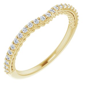 14k yellow 1/5 ctw diamond matching band