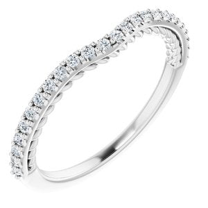 14k white 1/5 ctw diamond matching band