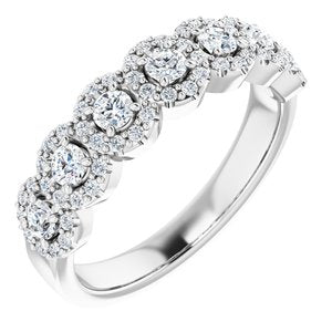 14k white 5/8 ctw diamond anniversary band