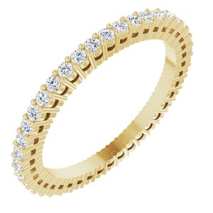 14k yellow 3/8 ctw diamond anniversary band size 5