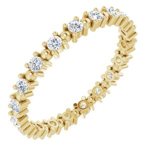 14k yellow 3/8 ctw diamond eternity band