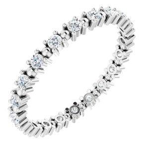 platinum 3/8 ctw diamond eternity band size 7