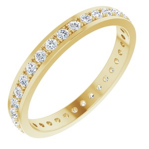 14k yellow 3/8 ctw diamond eternity band size 6