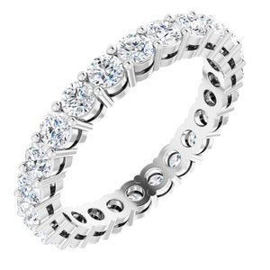 14k white 1 5/8 ctw diamond eternity band size 4.5