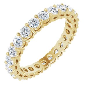 14k yellow 3/8 ctw diamond anniversary band size 6