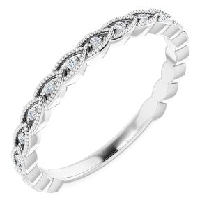 platinum .08 ctw diamond anniversary band