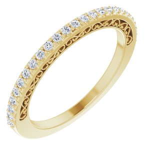 14k yellow 1/5 ctw diamond anniversary band