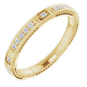 14k yellow 1/5 ctw diamond eternity band size 6